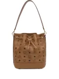 MCM medium monogram bucket bag - Brown