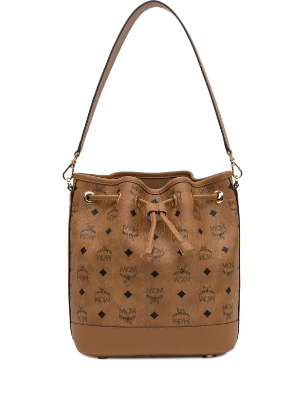 MCM モノグラム バケットバッグ M | ブラウン | FARFETCH JP