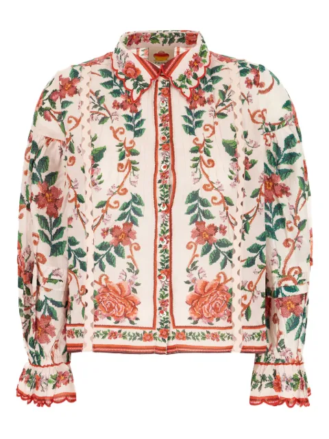 FARM Rio Flower Tapestry cotton shirt