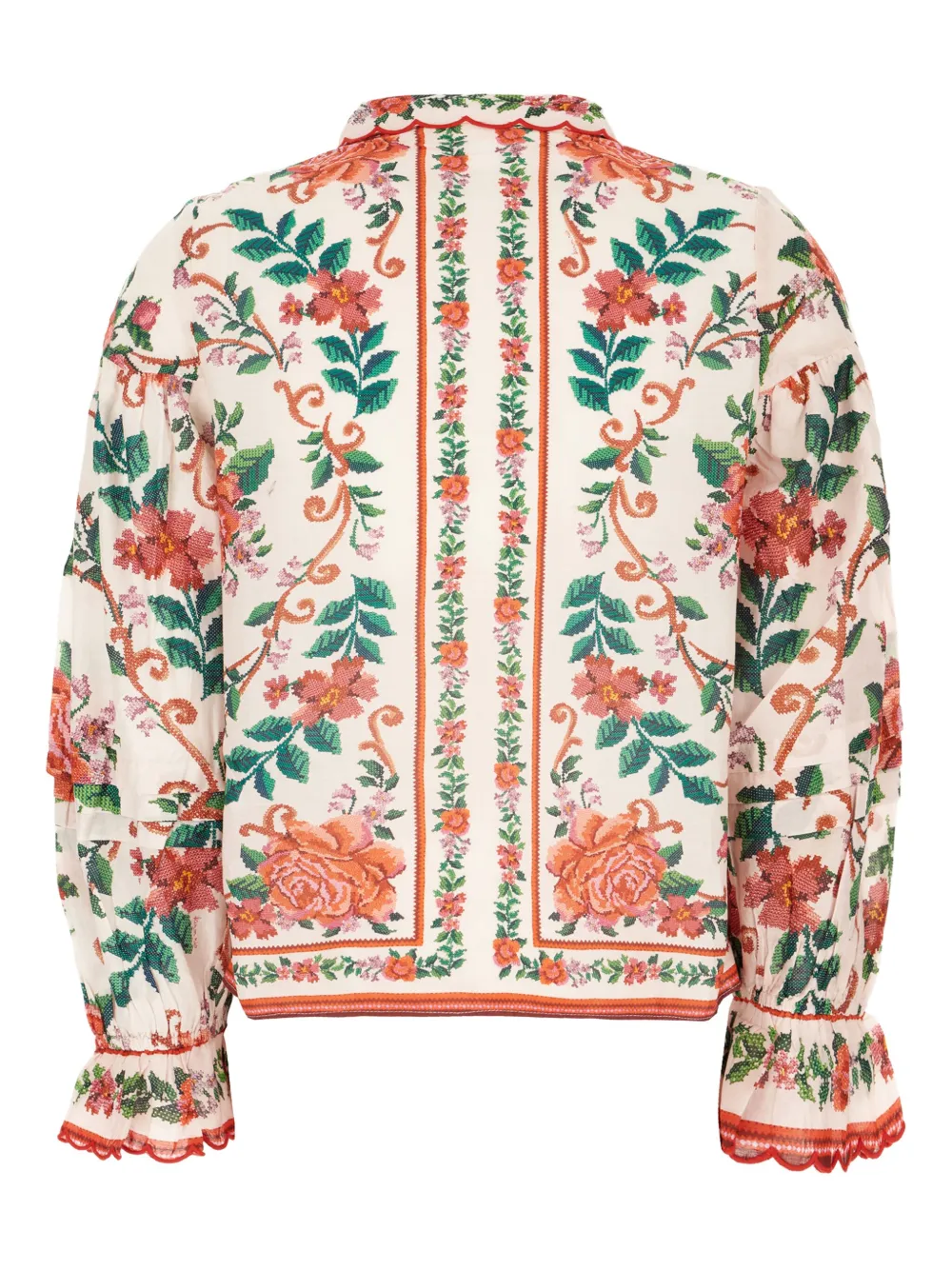 FARM Rio Flower Tapestry cotton shirt - Oranje