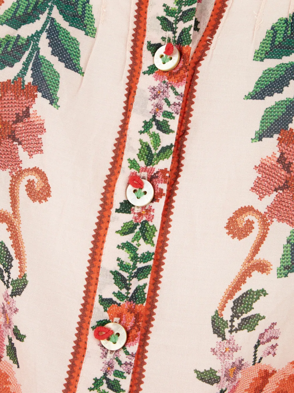 FARM Rio Flower Tapestry katoenen blouse Oranje