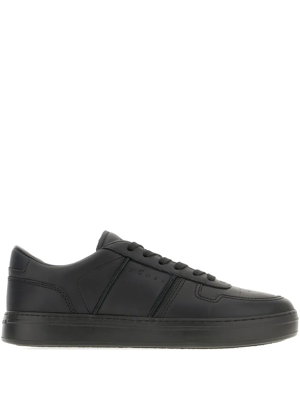Hogan H668 leather lace-up trainers - Nero