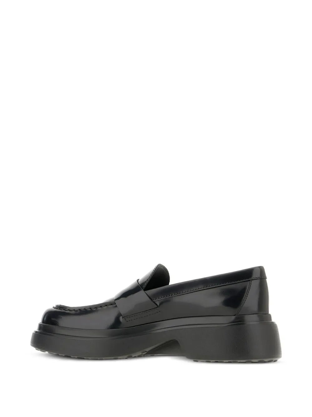 Tod's platform leather loafers Black
