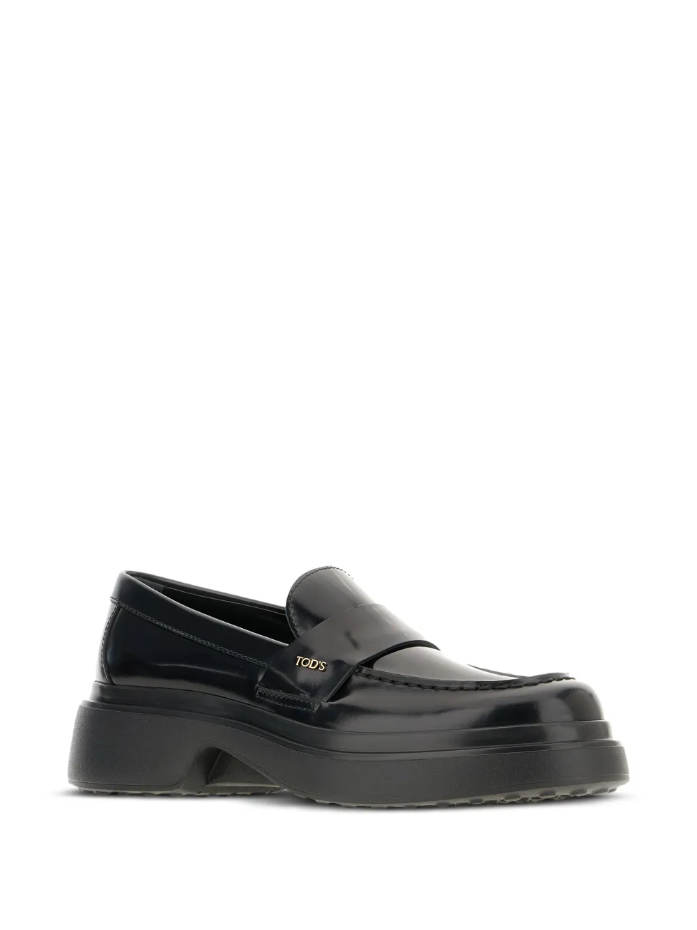 Tod's platform leather loafers Black