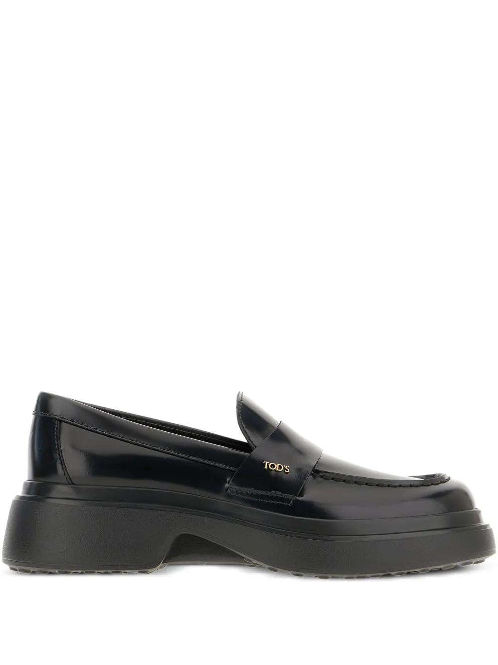 Tod's platform leather loafers Black