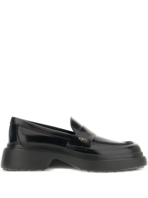 Tod's platform leather loafers