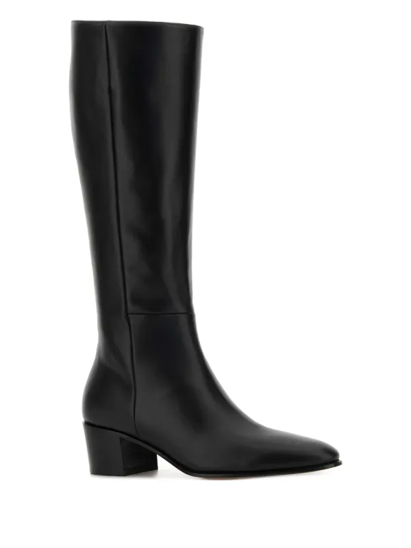 Gianvito Rossi Lyell 50mm ブロックヒール レザーブーツ | ブラック