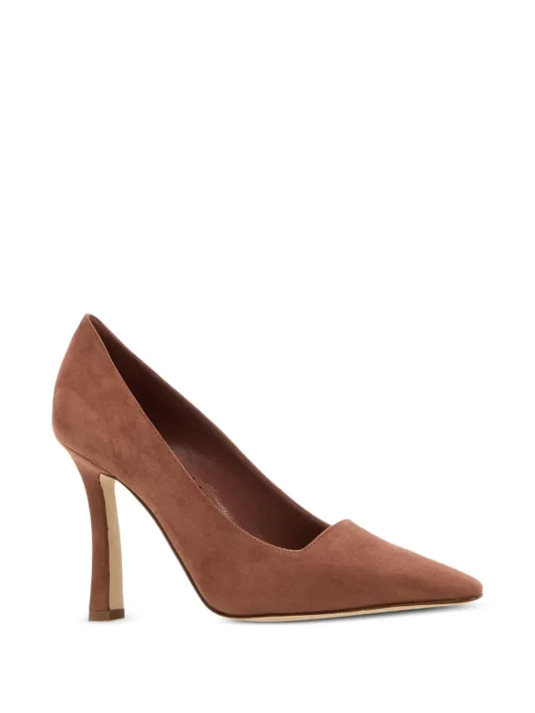 Manolo Blahnik Moira 105mm ポインテッドトゥ スエードパンプス