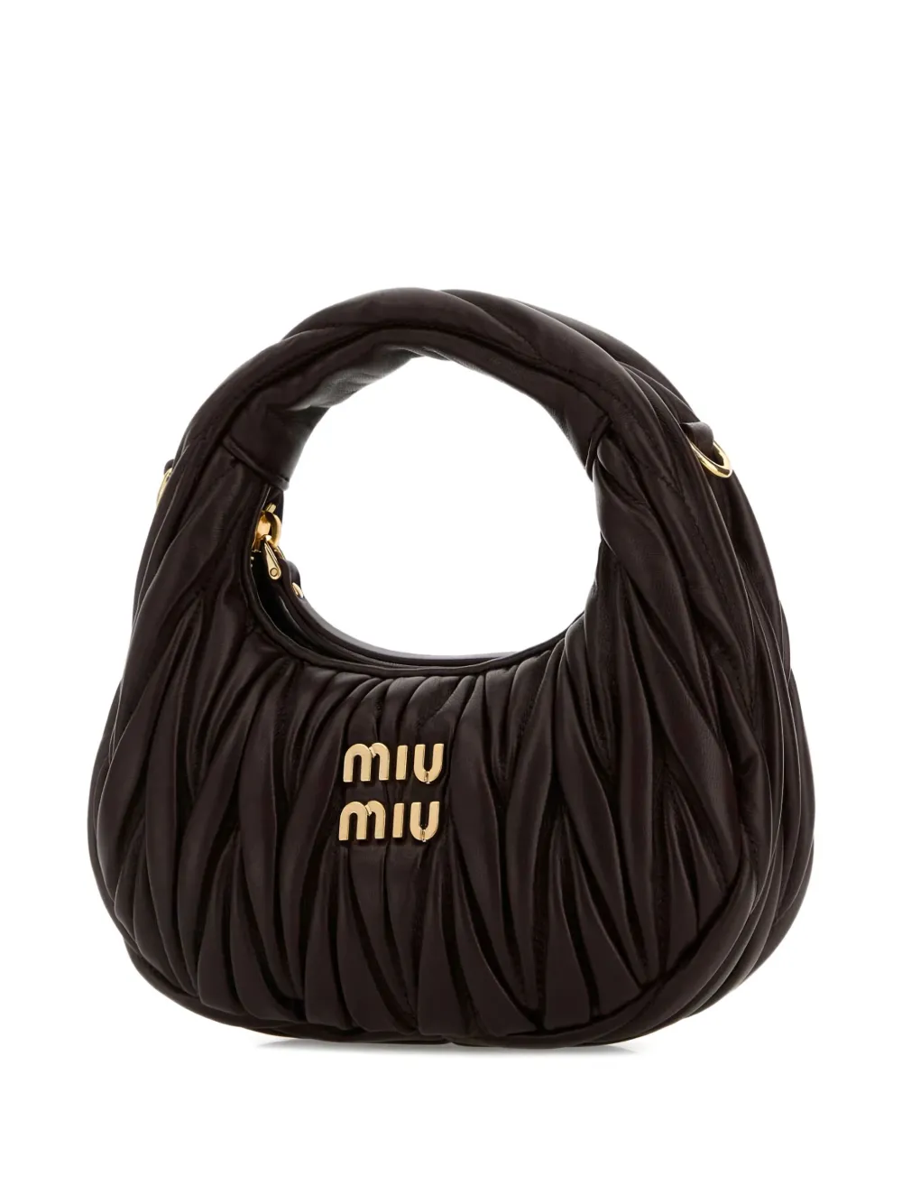 Miu Miu Wander kleine leren shopper van nappa leer - Bruin