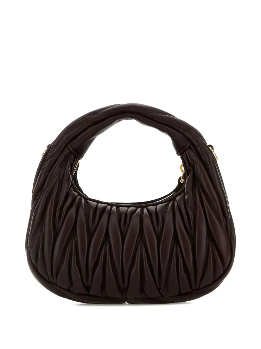 Miu Miu Mini Wander Tote Bag Aus Nappaleder In Brown