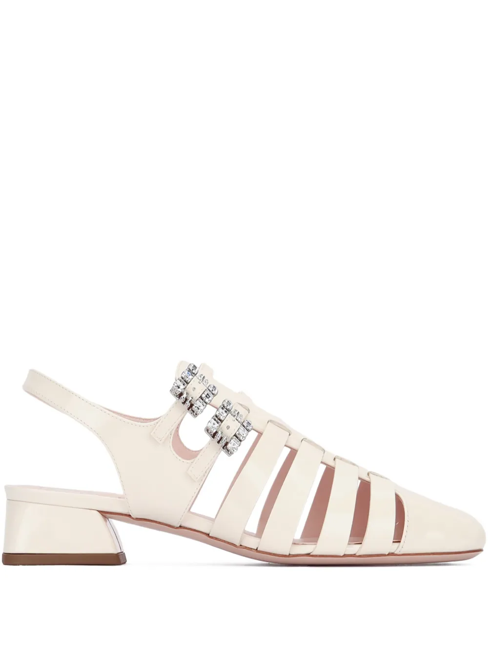 Roger Vivier 25mm Très Vivier crystal-embellished pumps | White | Image 1