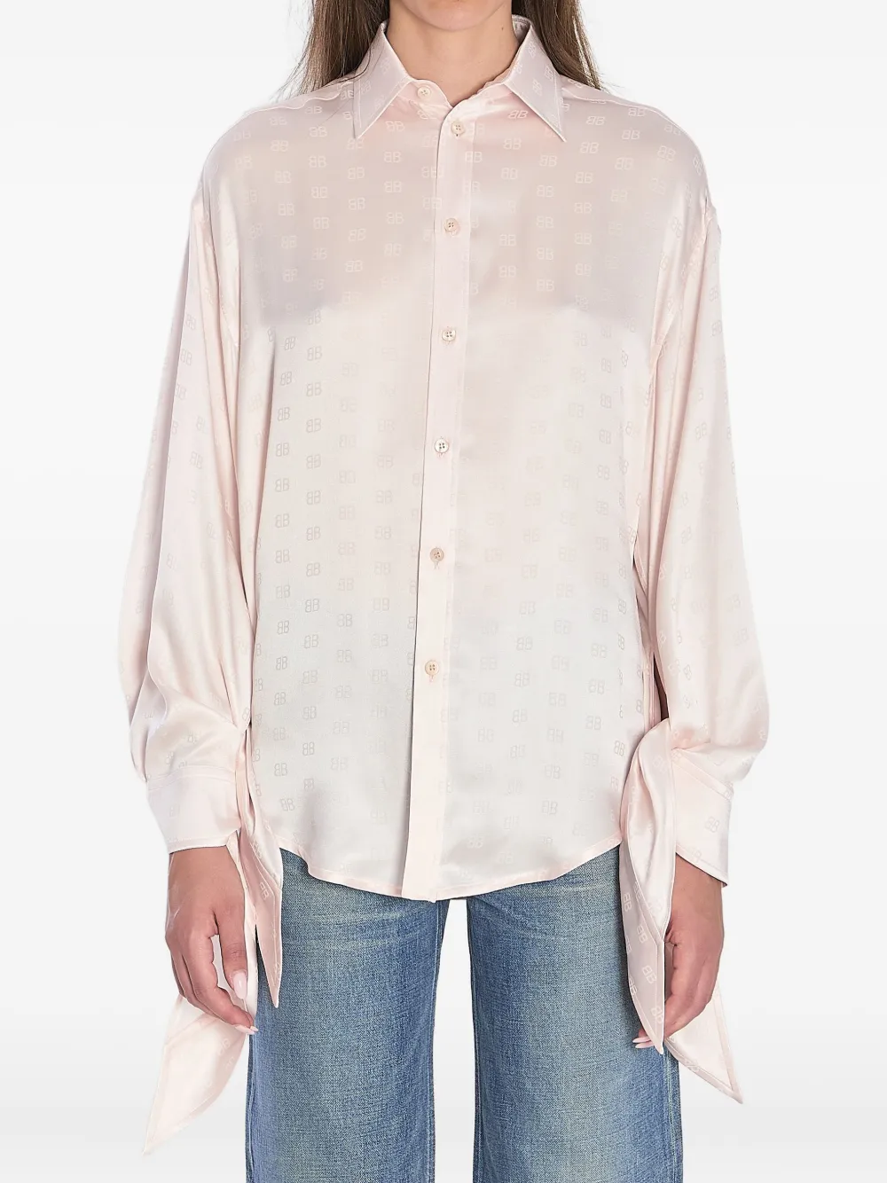 Balenciaga Blouse met ruches Roze