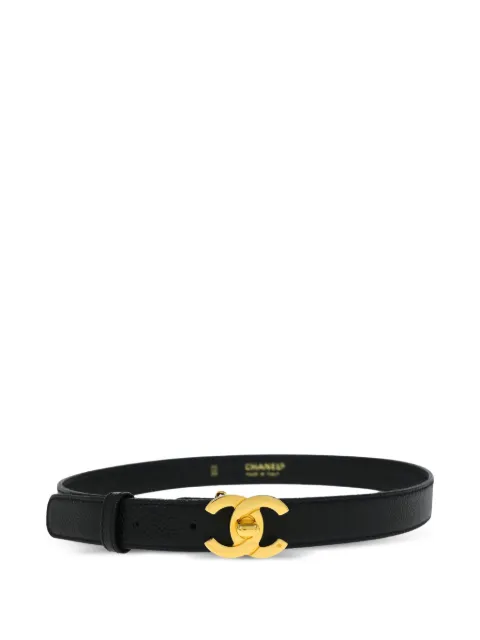 CHANEL Pre-Owned 1990s CC leren riem met draaislot