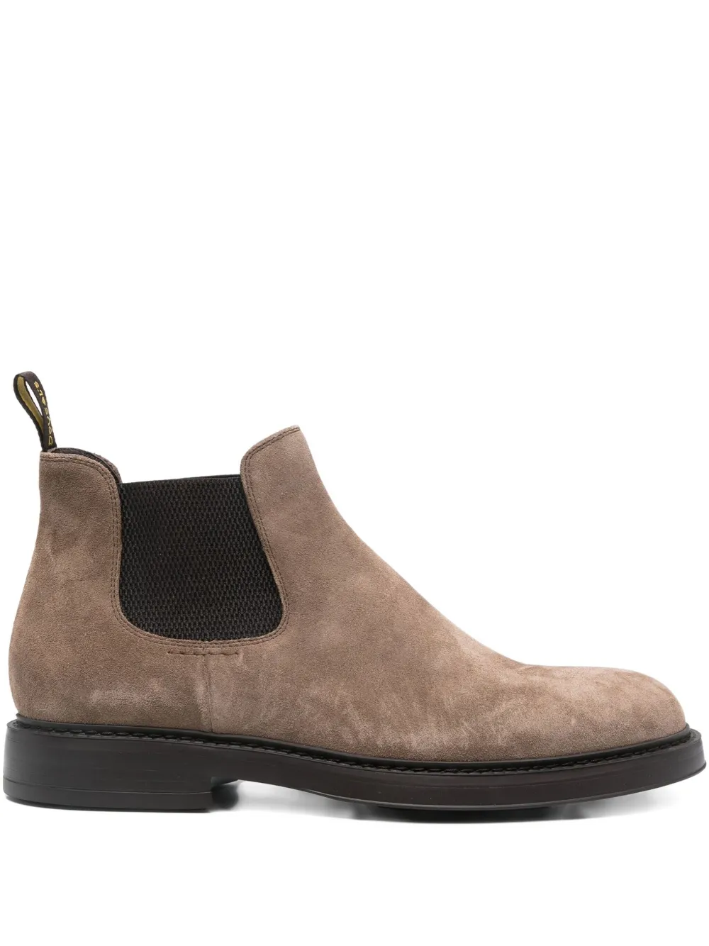 Doucal's elastic-panel suede Chelsea boots Brown