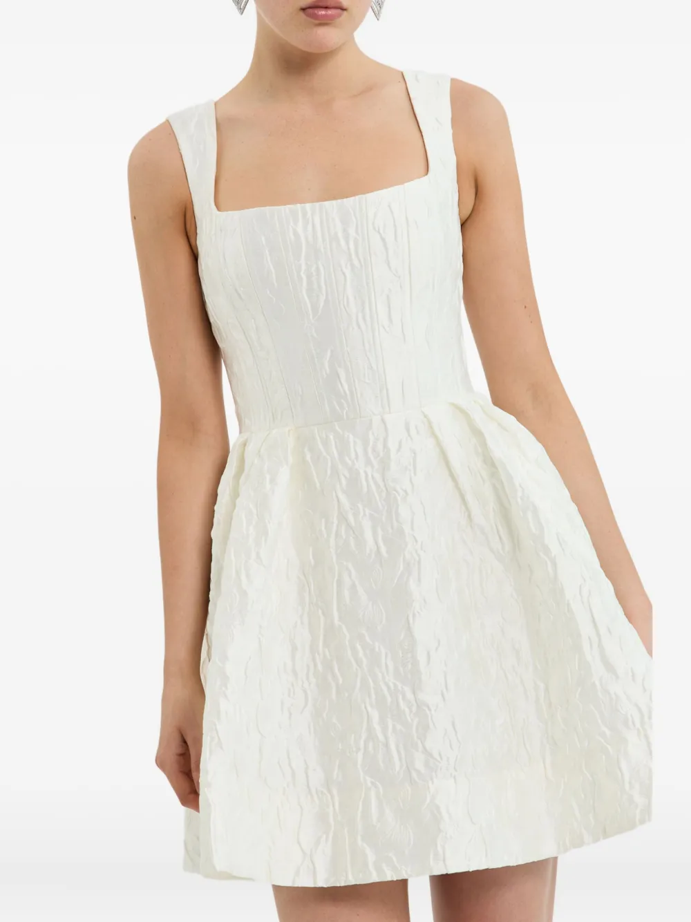 Rebecca Vallance Vanilla Dreams Square-neck Mini Dress In White