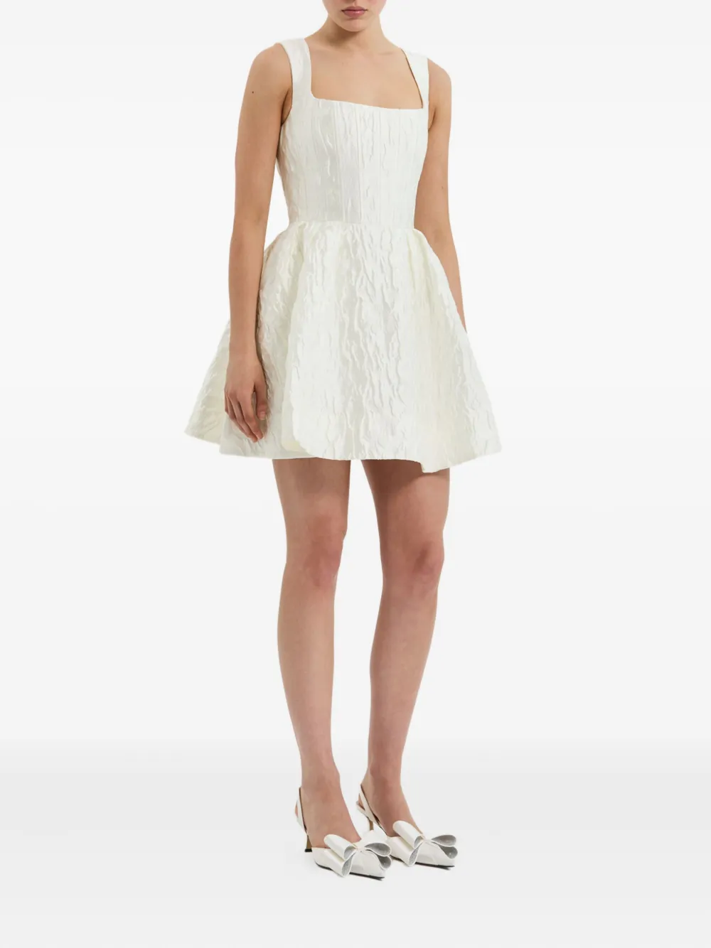 Rebecca Vallance Vanilla Dreams Square-neck Mini Dress In White
