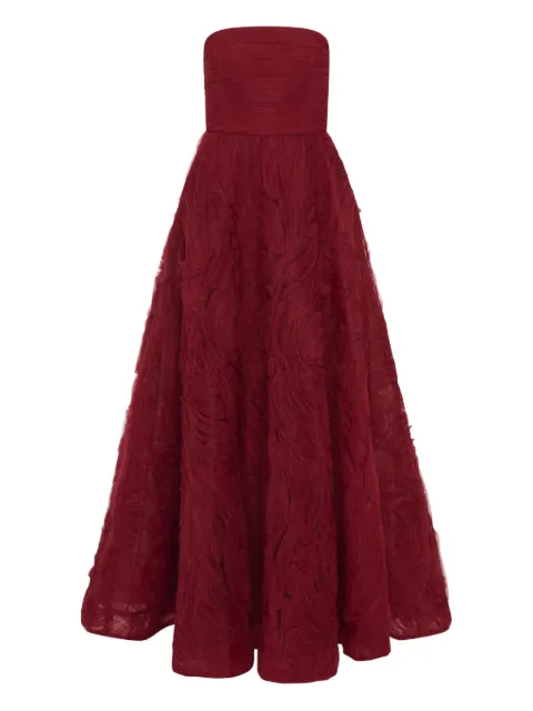 Rebecca Vallance Willow strapless ruffled gown