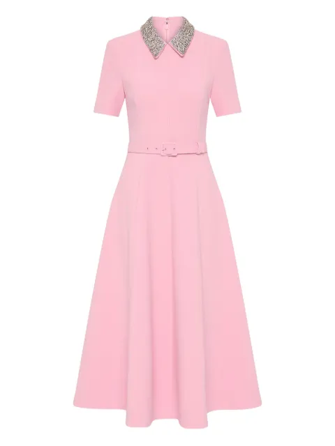 Rebecca Vallance embellished-collar belted dress