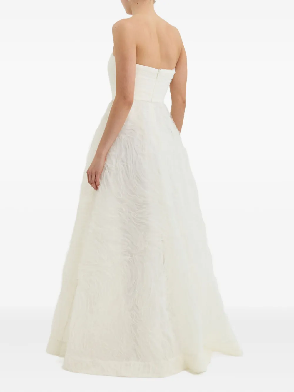 Rebecca Vallance Willow Strapless Textured Bridal Gown In White