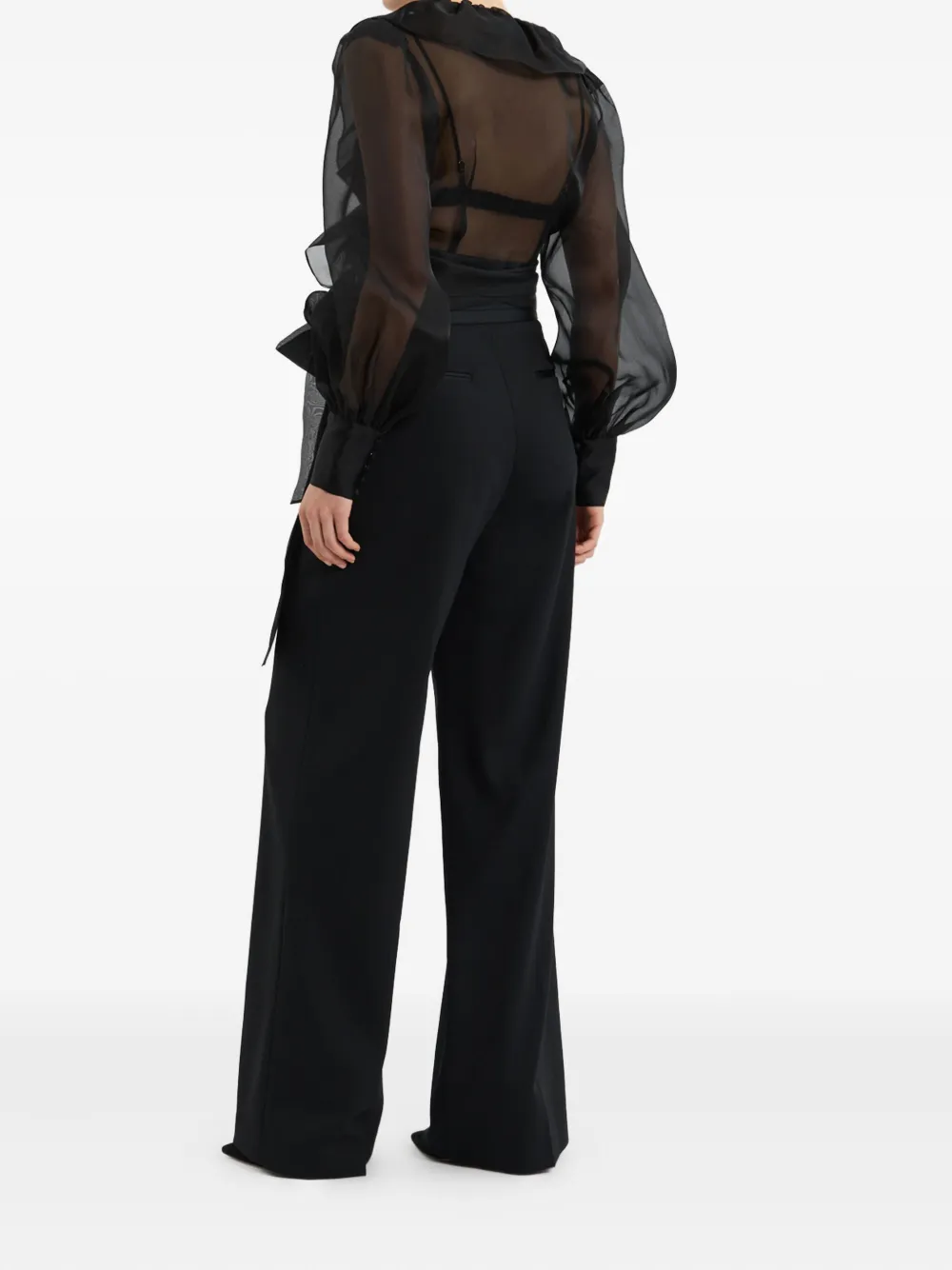 Rebecca Vallance Wikkeltop met ruches Zwart