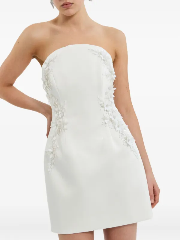 rebecca vallance white mini dress Rebecca Vallance Delaney Draped Minidress | White