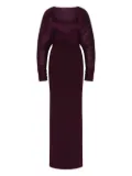Rebecca Vallance Syrah pleated belted gown - Purple