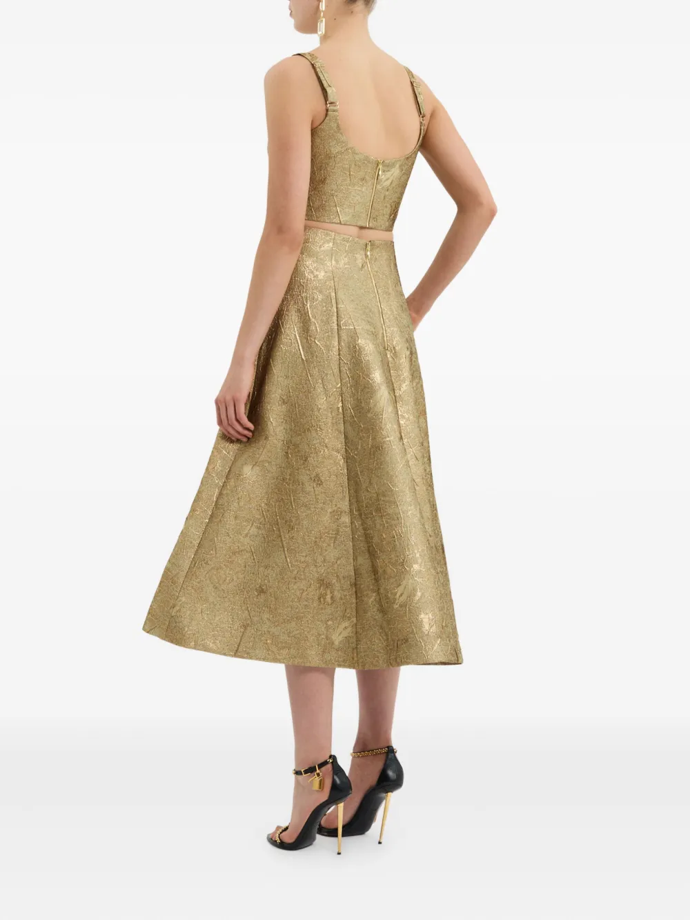 Rebecca Vallance Solana top met structuur Goud