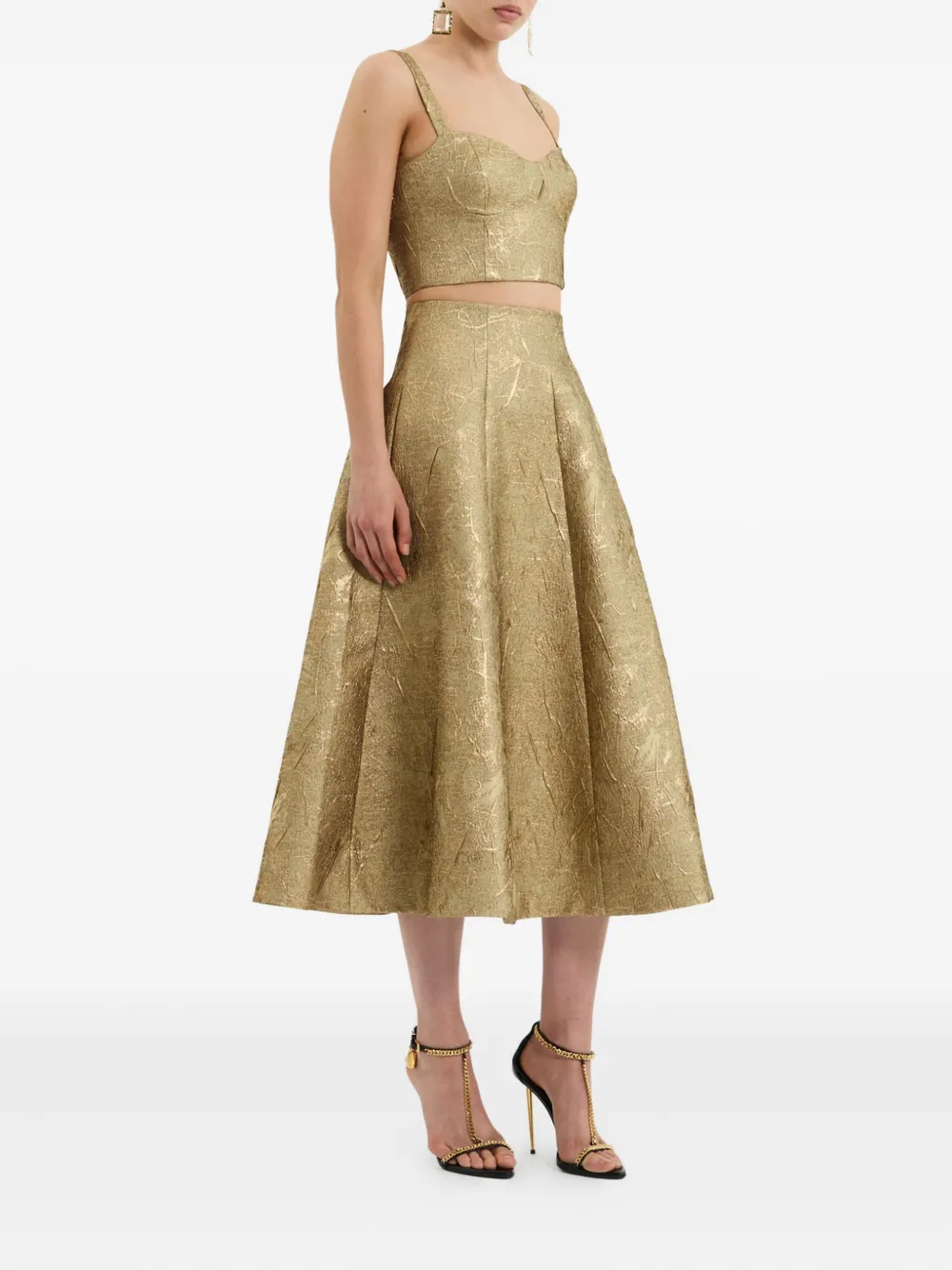 Rebecca Vallance Solana top met structuur Goud