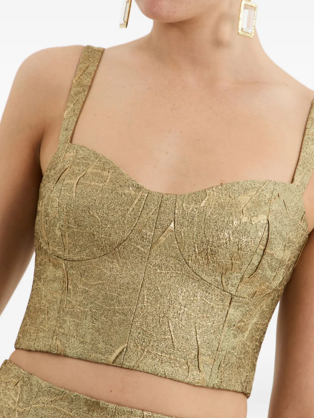 Rebecca Vallance Solana top met structuur Goud