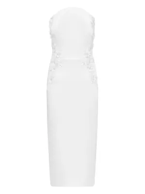 Rebecca Vallance Lily Ruffled Midi Dress | White | FARFETCH CA