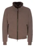 Moorer Bellati shearling-collar padded jacket - Brown
