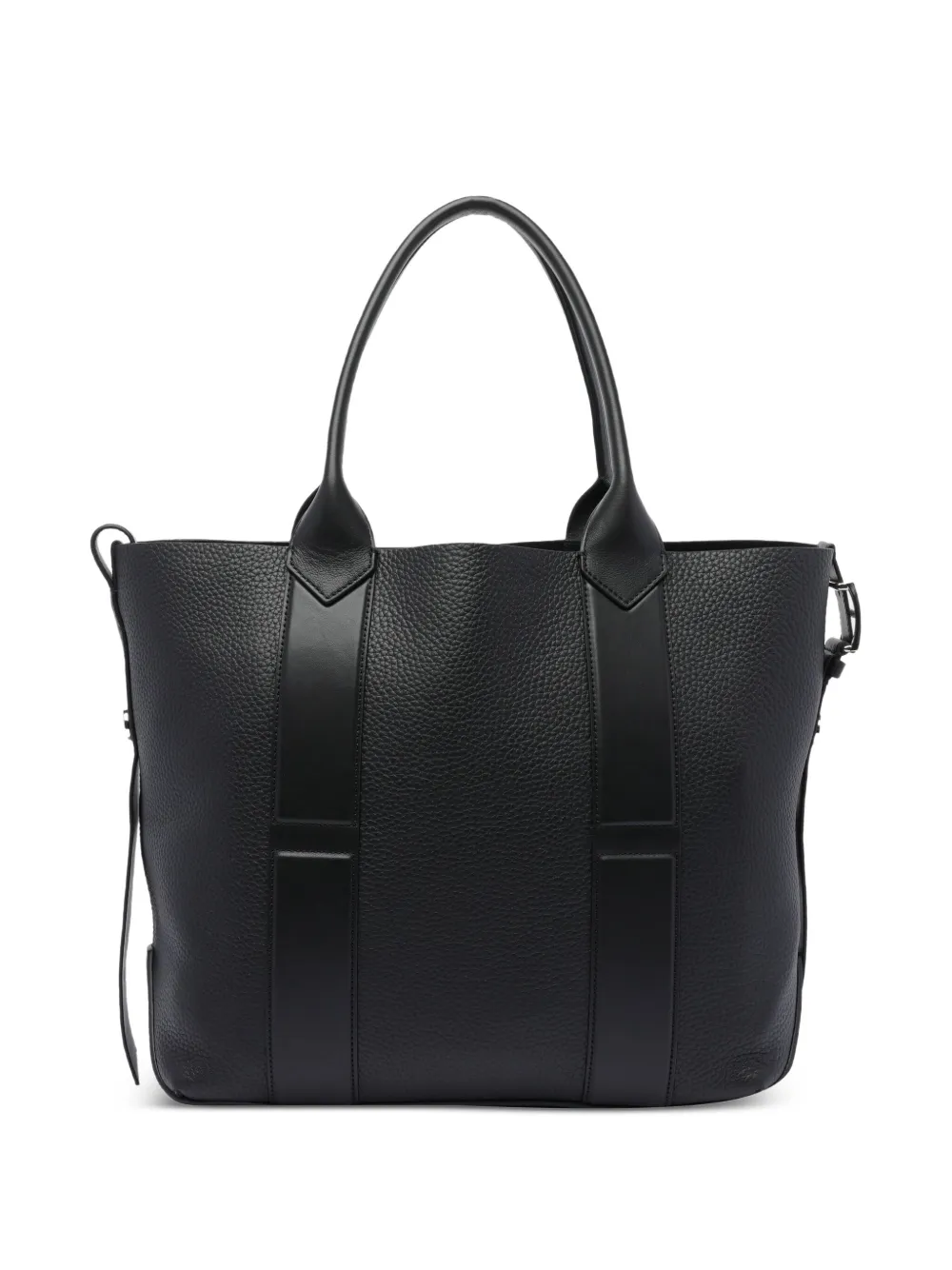 Hogan medium Shopping Script leather tote bag Zwart