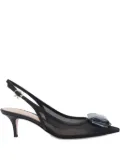 Gianvito Rossi 55mm slingback mesh pumps - Black