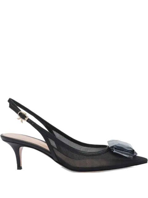 Gianvito Rossi 55mm slingback mesh pumps