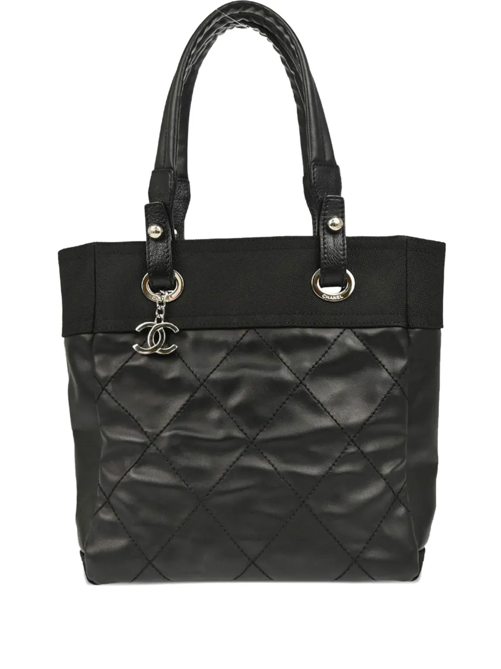 CHANEL Pre-Owned 2013 パリ ビアリッツ PM ハンドバッグ - ブラック CHANEL Pre-Owned 2013 パリ ビアリッツ PM ハンドバッグ - ブラック