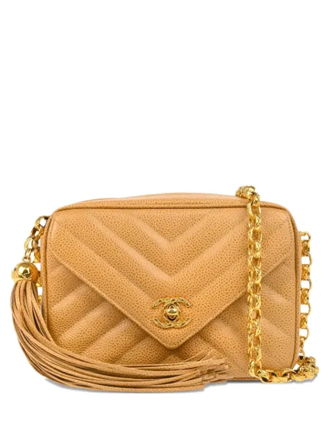 CHANEL Pre-Owned 1992 Chevron Camera mini Bag