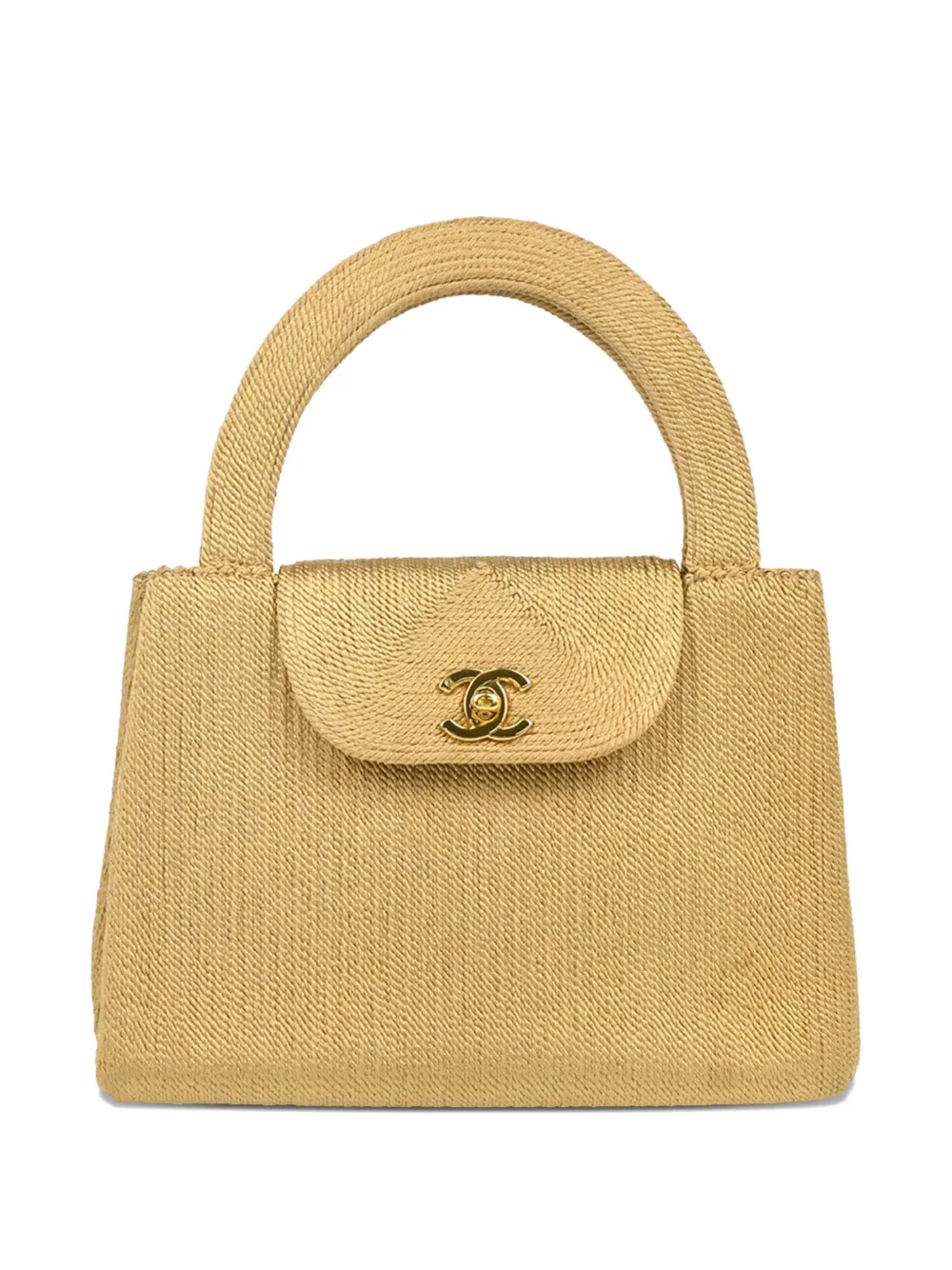 CHANEL Pre-Owned 1998 ラフィア ハンドバッグ - ニュートラル CHANEL Pre-Owned 1998 ラフィア ハンドバッグ - ニュートラル