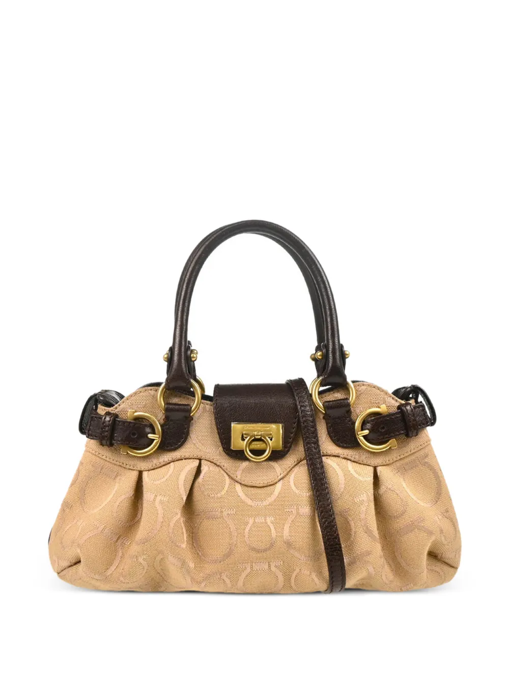 Ferragamo Pre-Owned sac à main à boucle Gancini (années 1990-2000) | tons neutres | Image 1