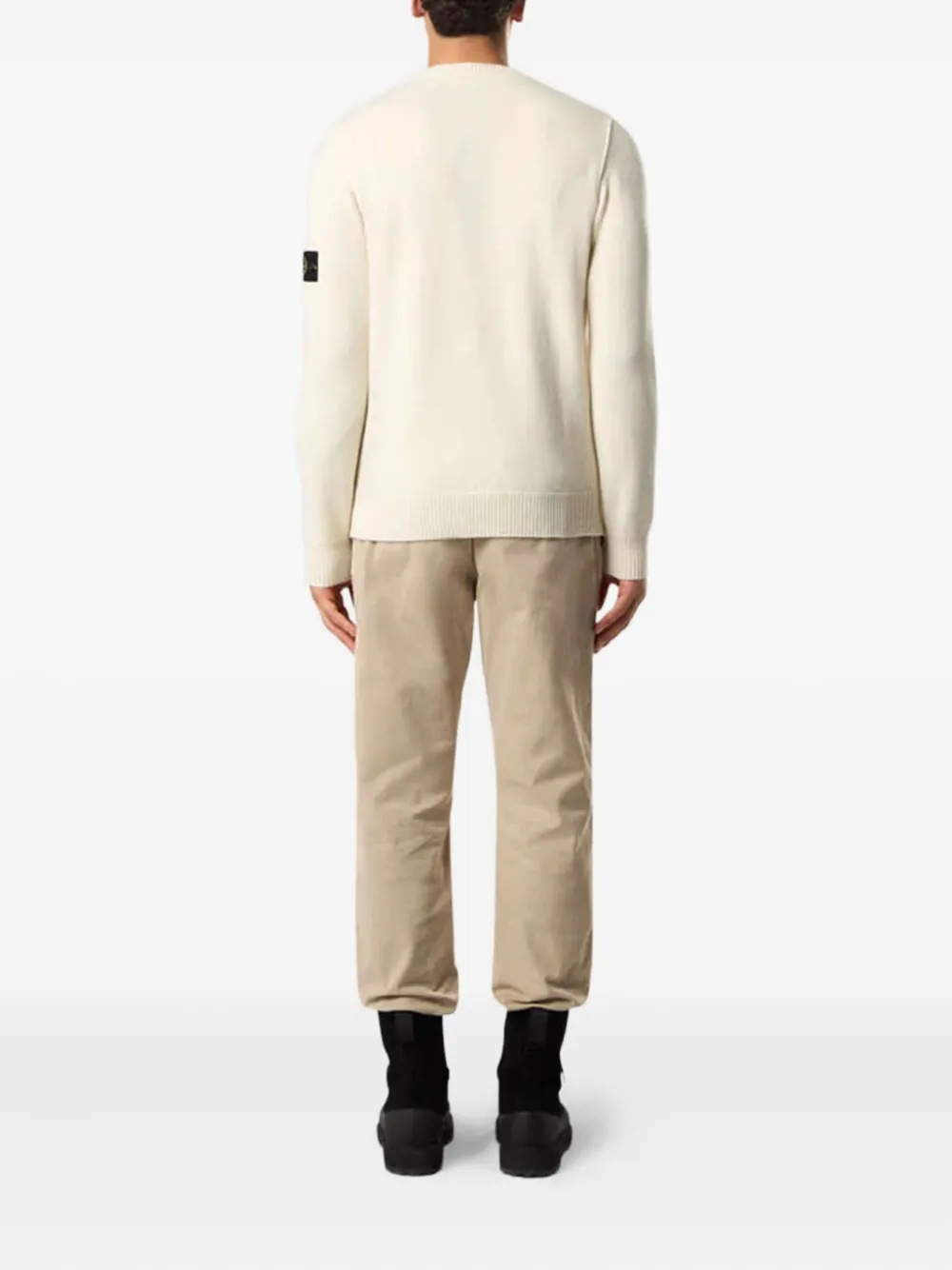 Stone Island Trui met logobadge Beige