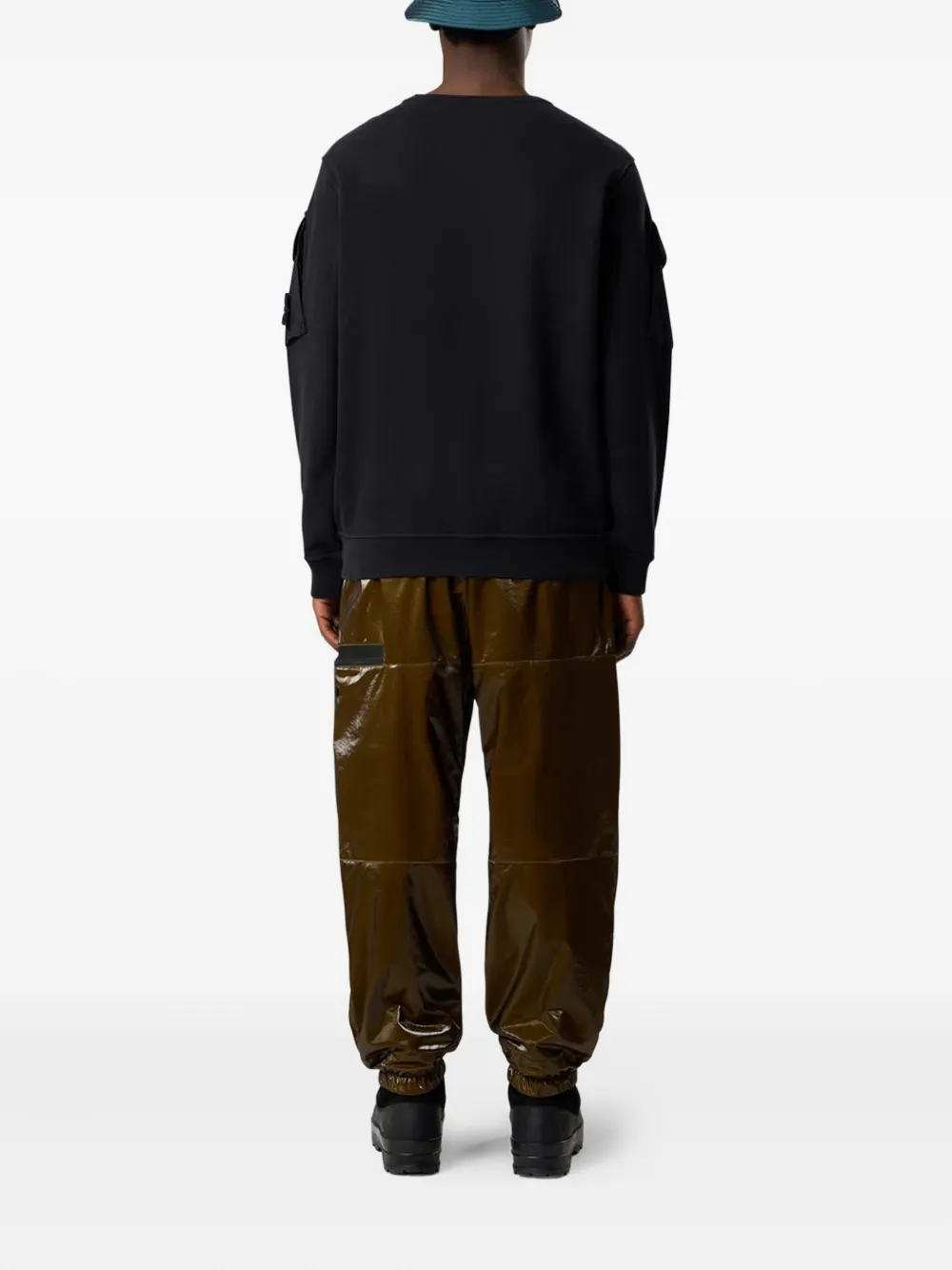 Stone Island Sweater met ronde hals en Compass-logopatch Zwart