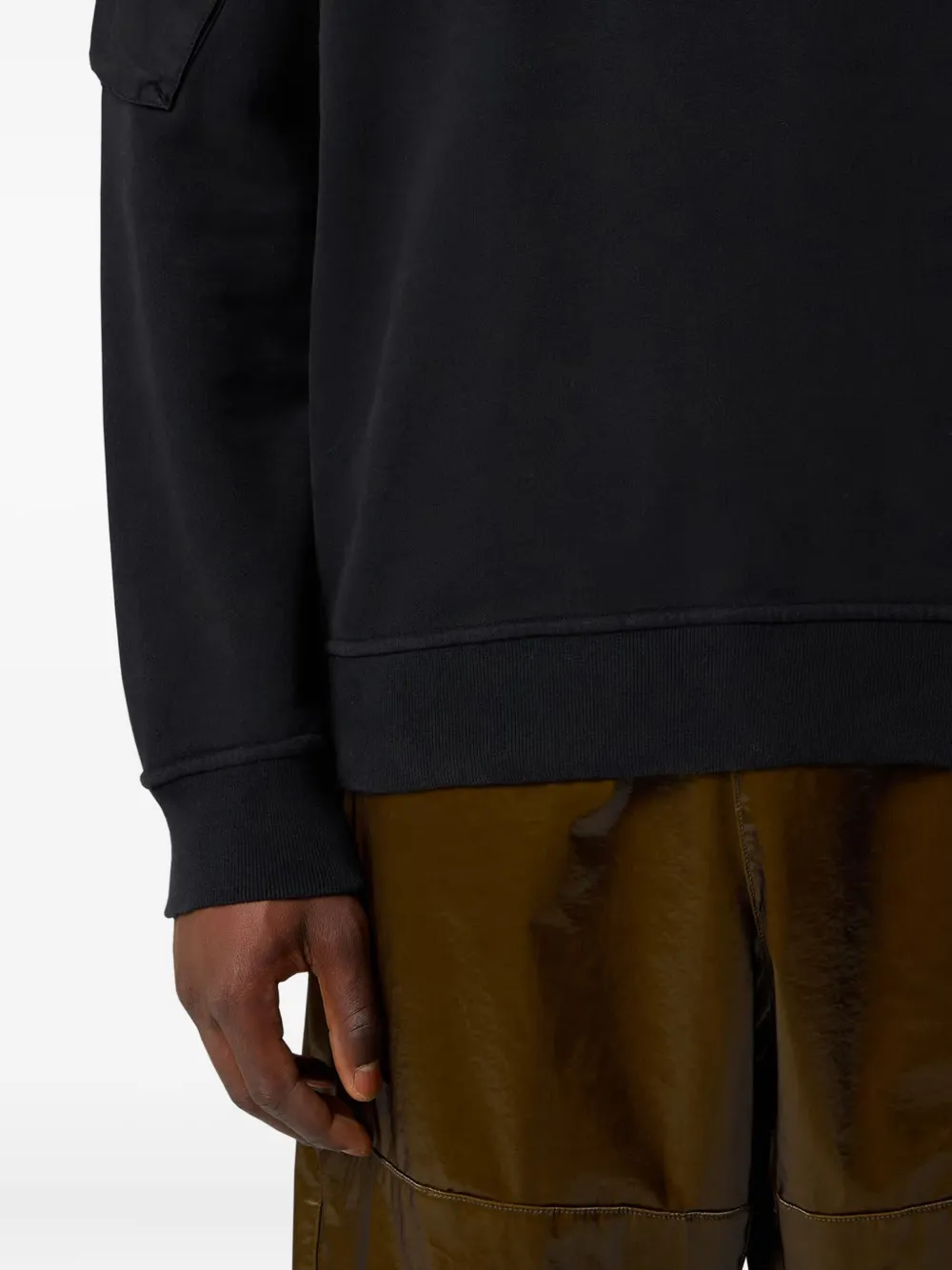 Stone Island Sweater met ronde hals en Compass-logopatch Zwart
