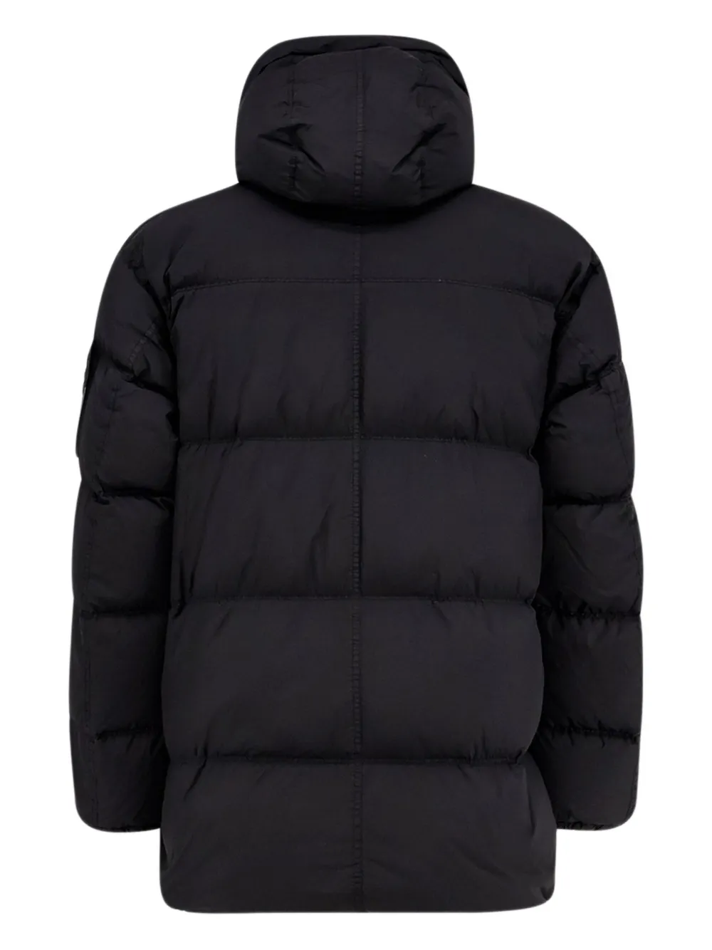 Stone Island padded-hood jacket Zwart