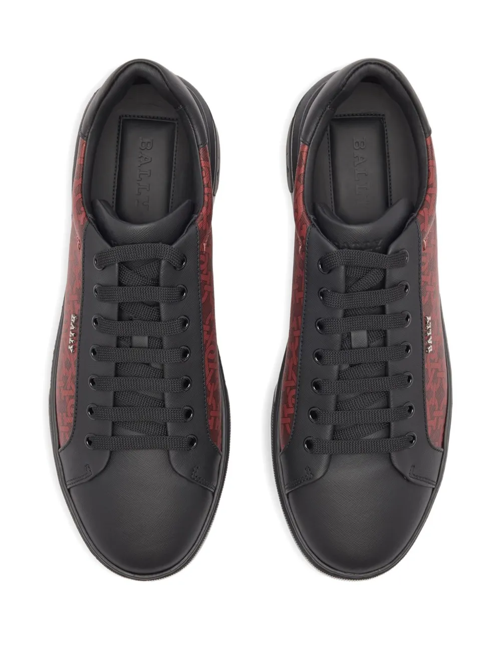 Bally Miky leren sneakers met print Zwart