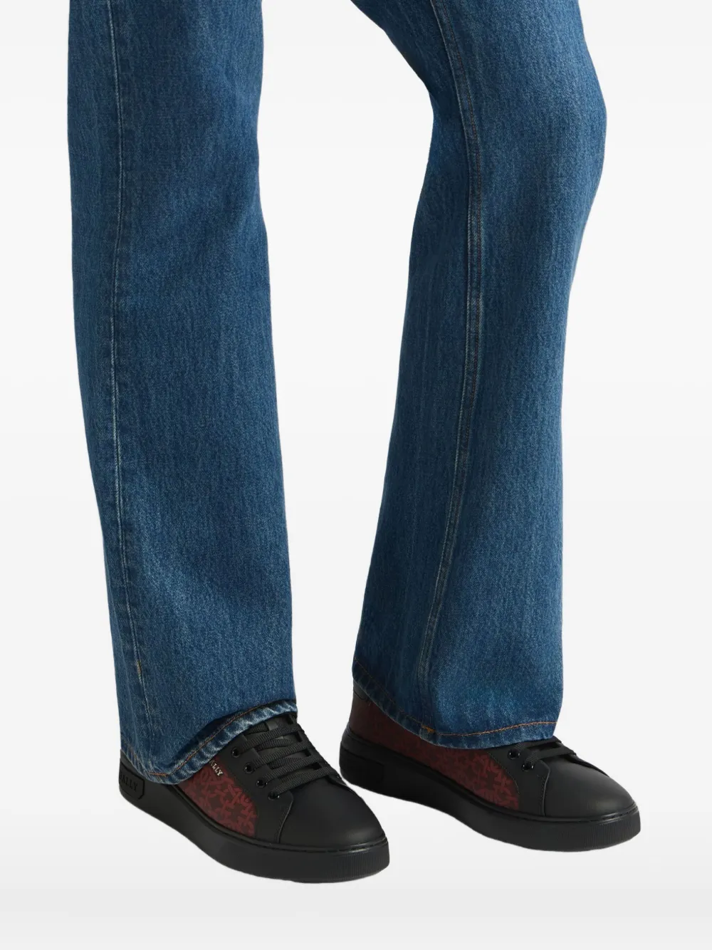 Bally Miky leren sneakers met print Zwart