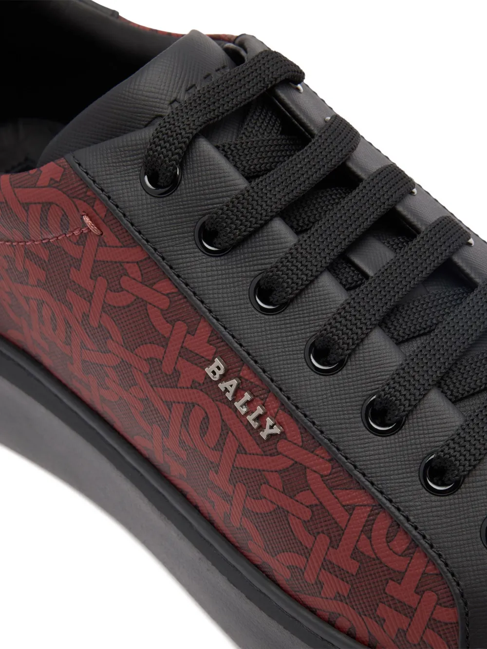 Bally Miky leren sneakers met print Zwart