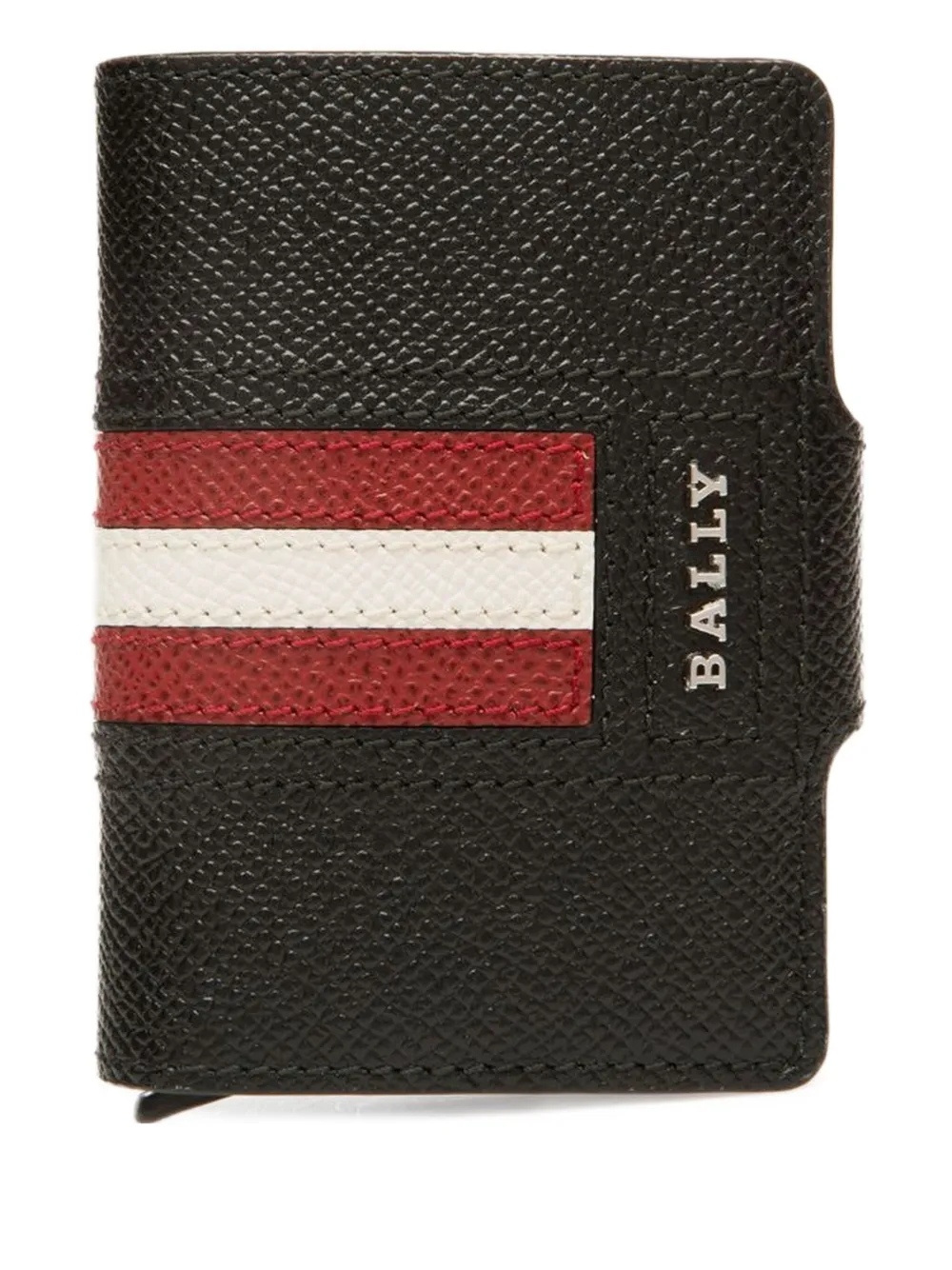 Bally ribbon-detailed leather wallet Zwart