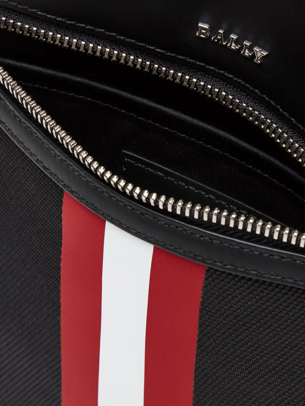 Bally Gestreepte messengertas Zwart