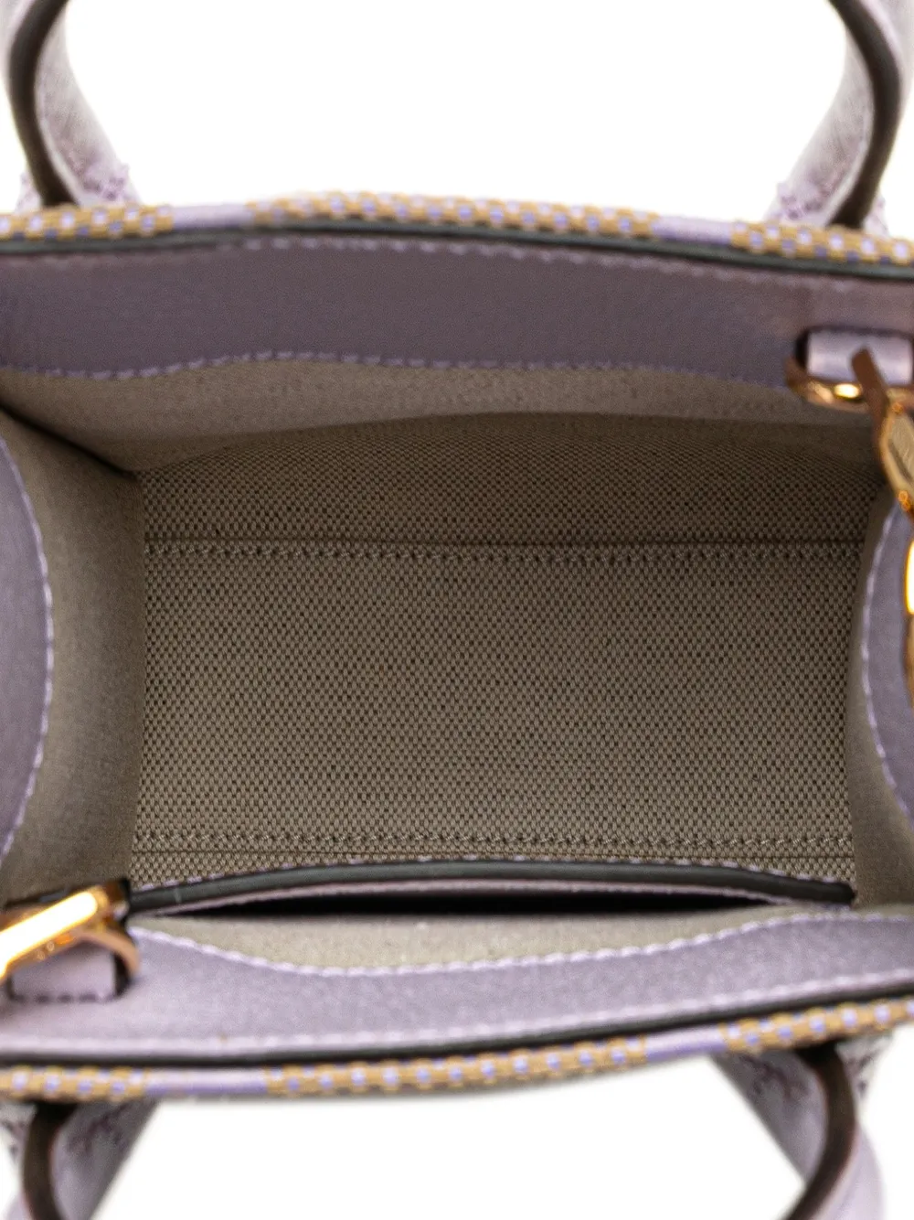 Pre-owned Gucci 2016-2025 Mini Jumbo Gg Canvas Interlocking G Satchel In Brown
