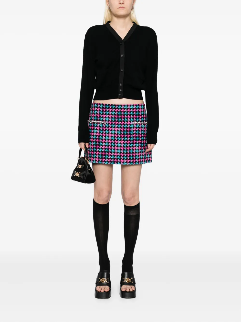 Pre-owned Chanel 1995 Long Sleeve Cardigan In Black