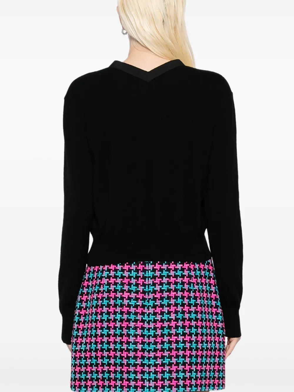 Pre-owned Chanel 1995 Long Sleeve Cardigan In Black